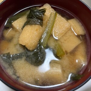 小松菜とあげのお味噌汁